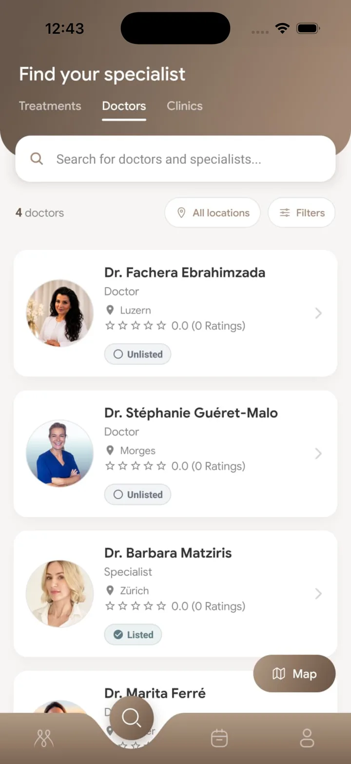 Patient App — finden Sie Ihren Spezialisten