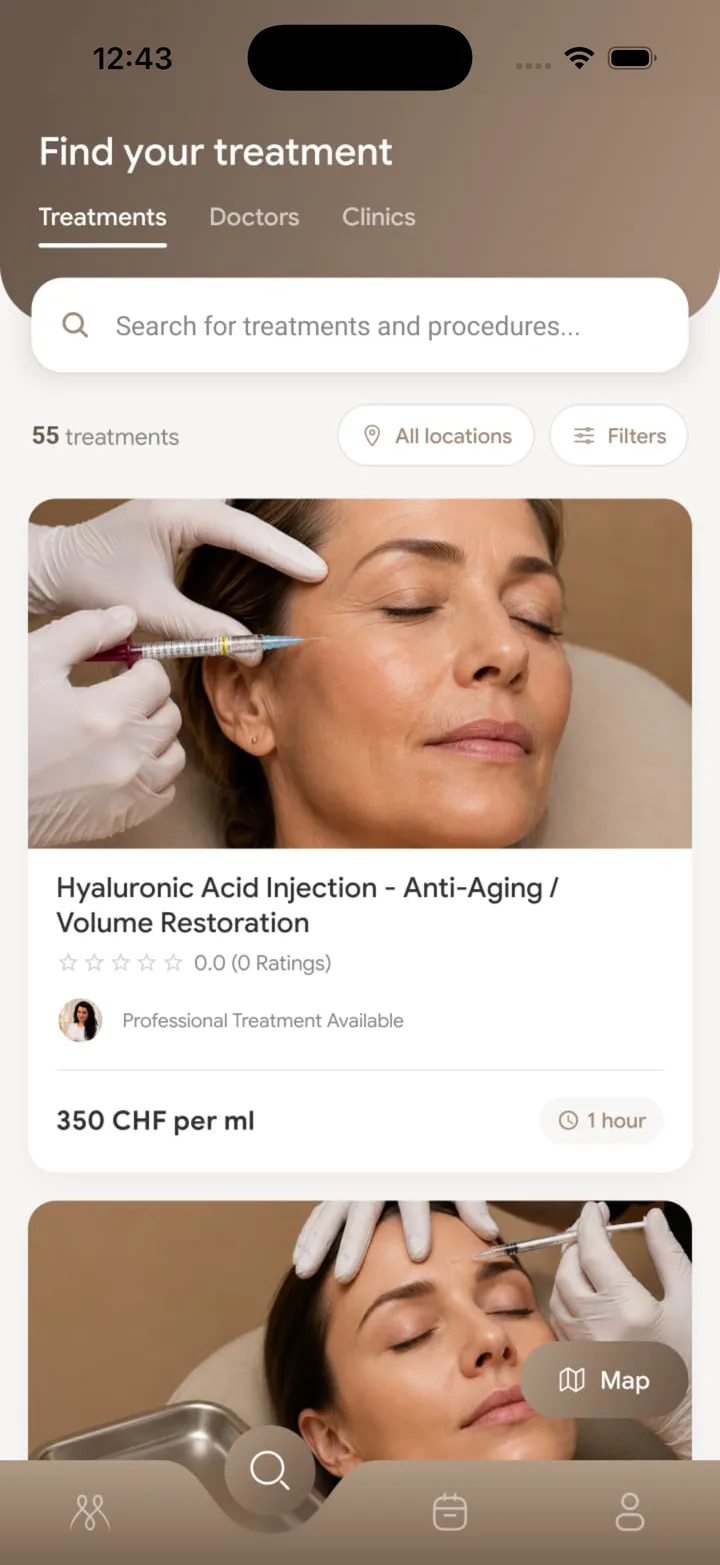 Patient App — finden Sie Ihre Behandlung